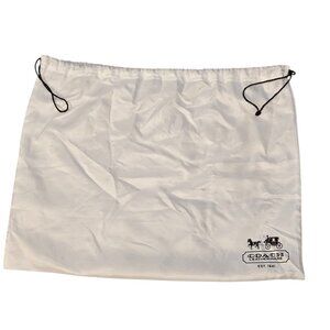 Coach Leatherware White Drawstring Dust Bag Storage *READ